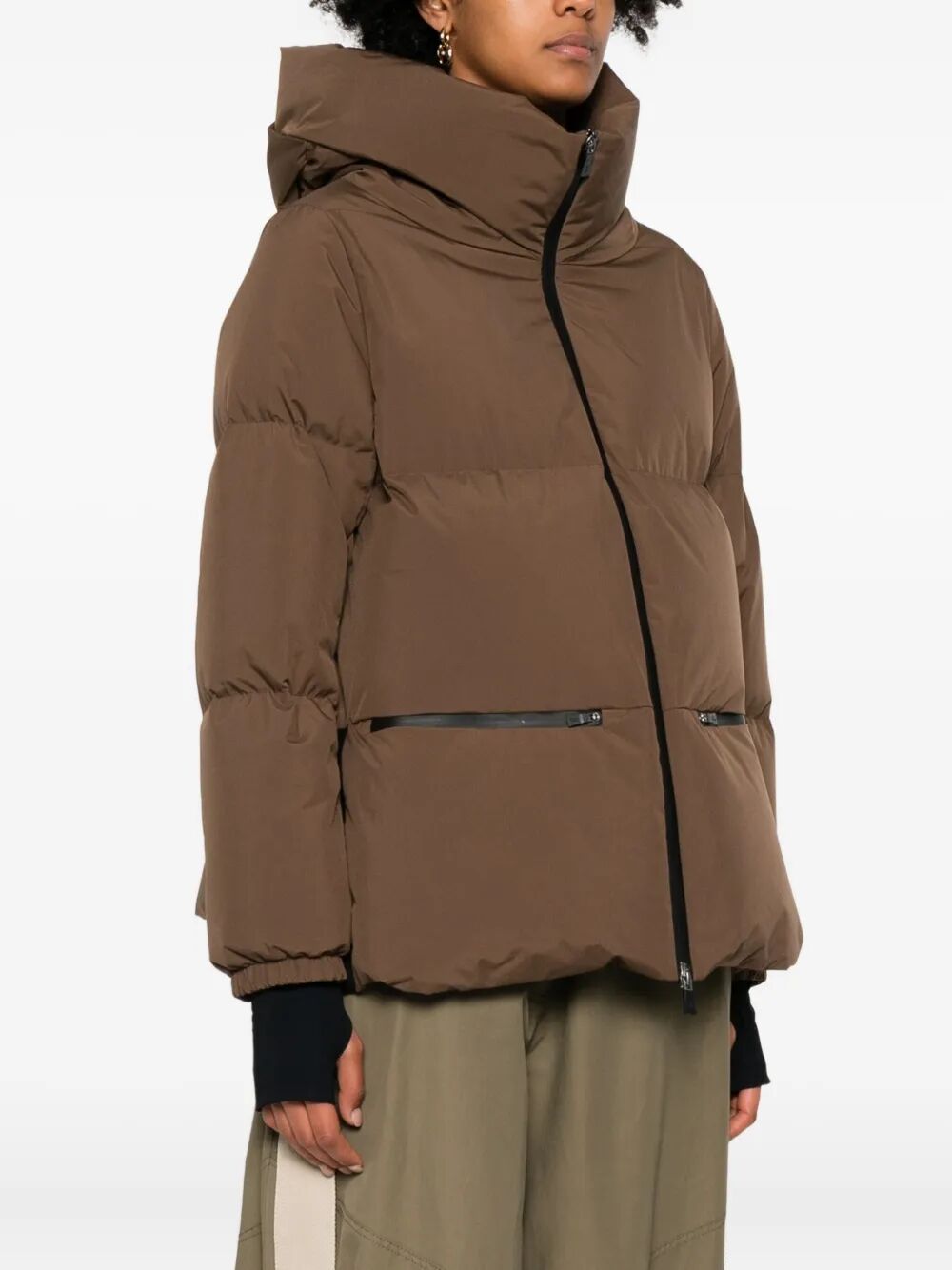 HERNO Women's Mini Hooded Short Down Jacket