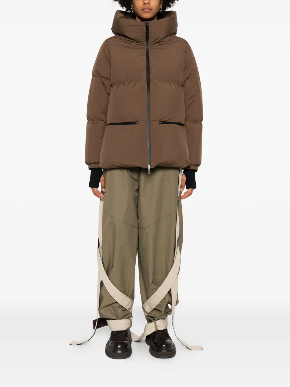 HERNO Women's Mini Hooded Short Down Jacket
