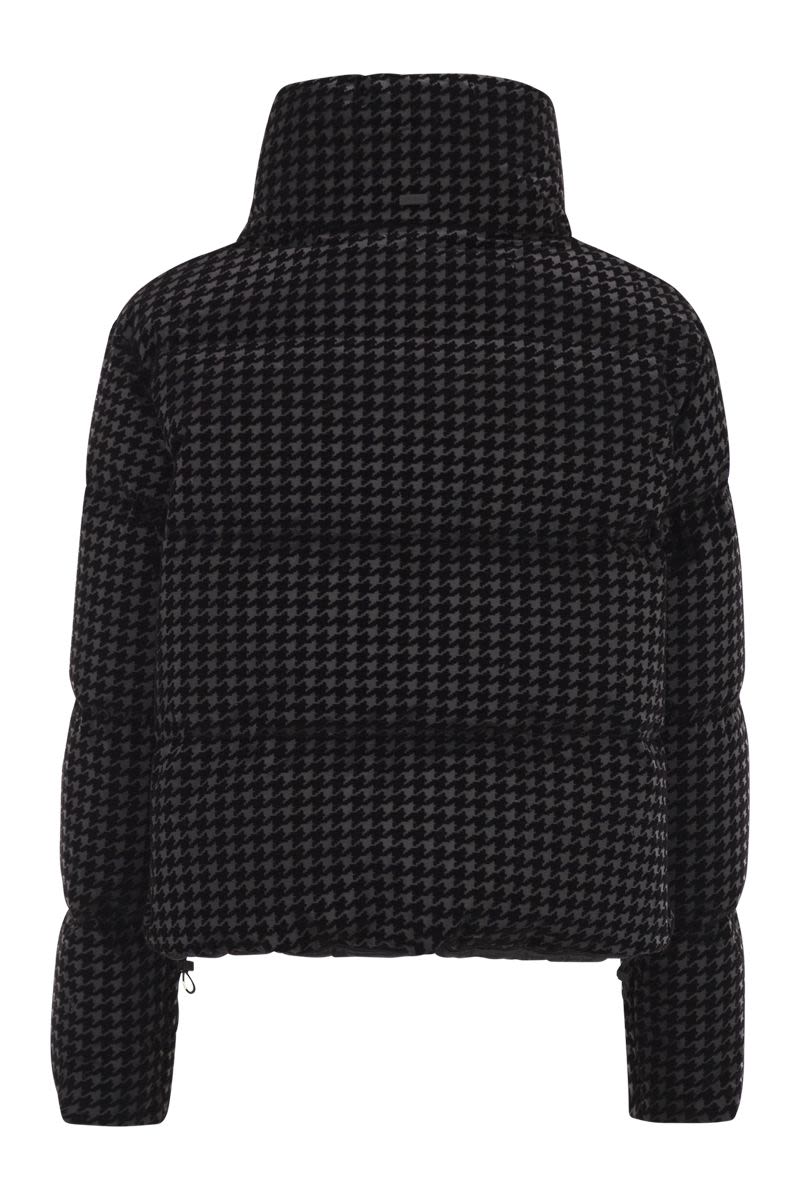 HERNO Houndstooth Pattern Down Jacket for Women