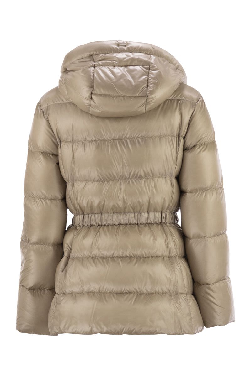 HERNO Ultralight Nylon Down Jacket with Drawstring Waist