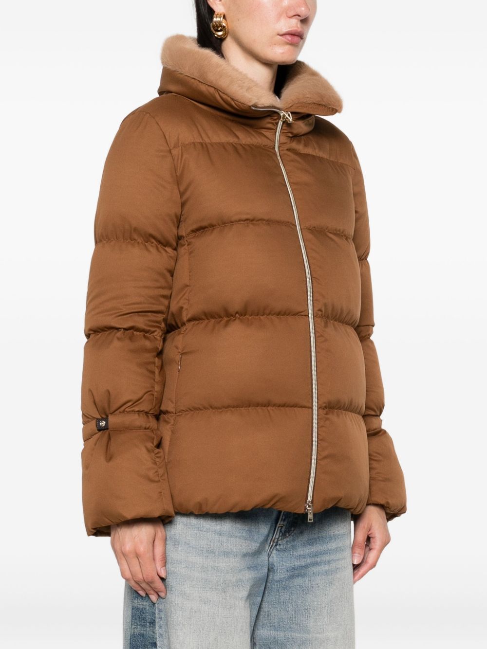 HERNO Quilted Design Jacket with Faux-Fur Trim for Women - FW25