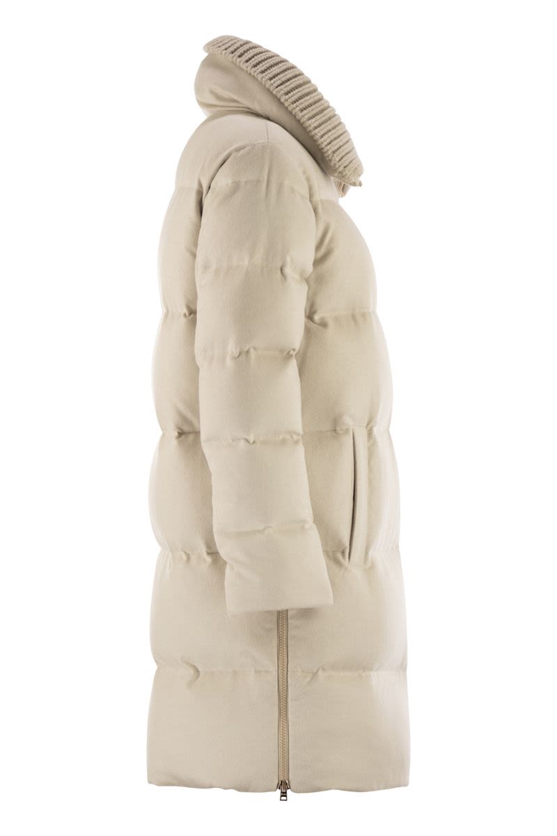 HERNO Cashmere and Silk Duvet Long Down Jacket