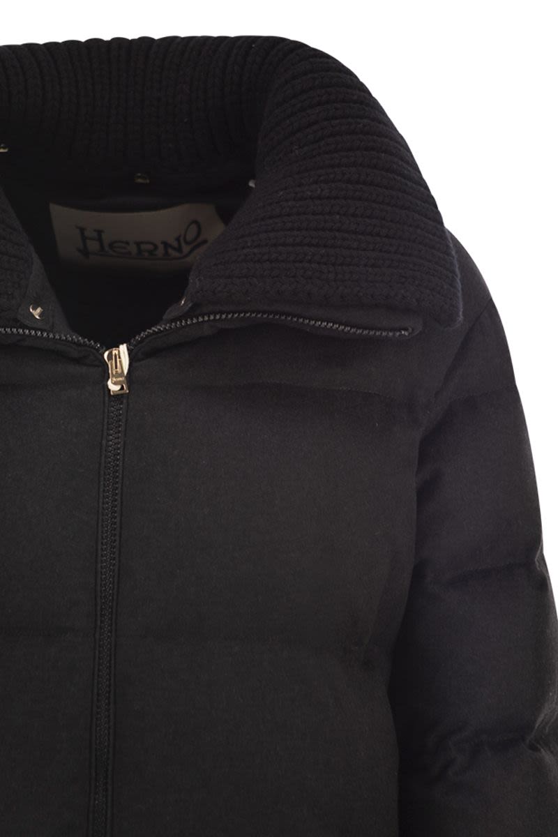 HERNO Luxurious Cashmere and Silk Long Down Jacket