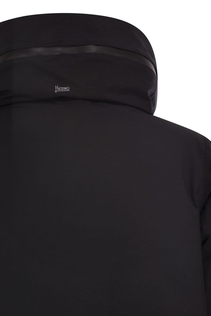 HERNO A-Shaped Down Jacket with Hood - Regular Fit