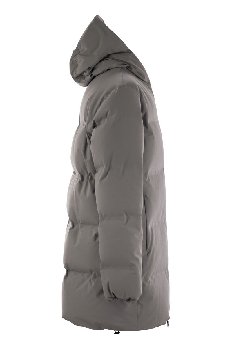 HERNO Long Laminated Down Jacket for Men