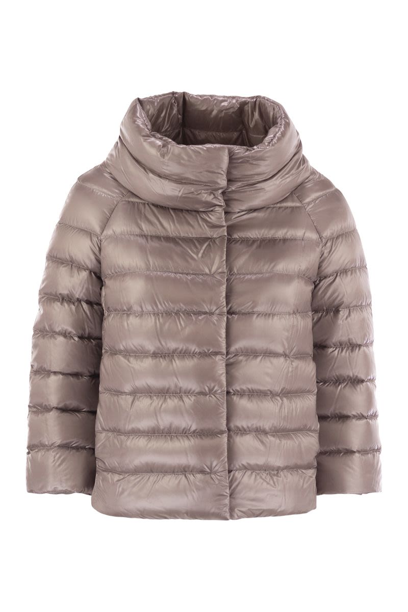 HERNO Feminine Mini Cape with 3/4 Sleeves