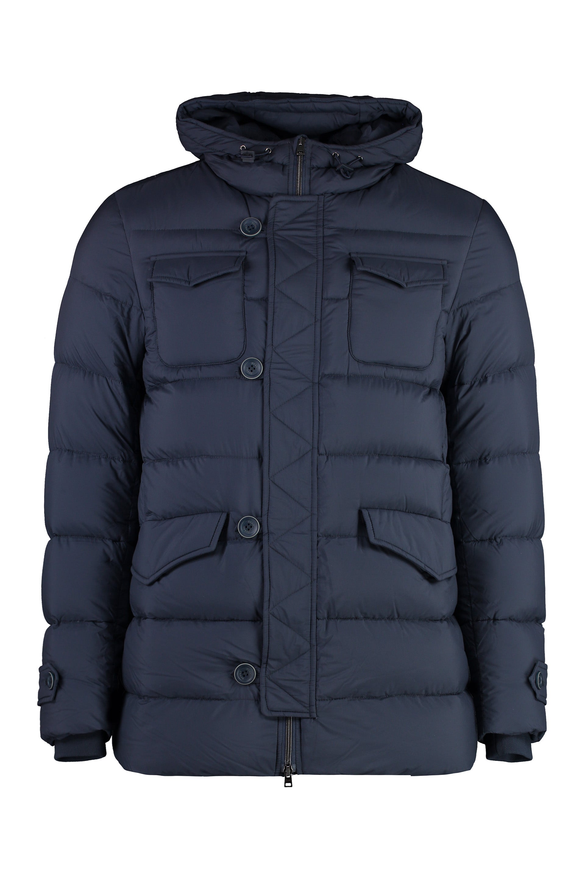 HERNO Men's Hooded Nylon Down Jacket