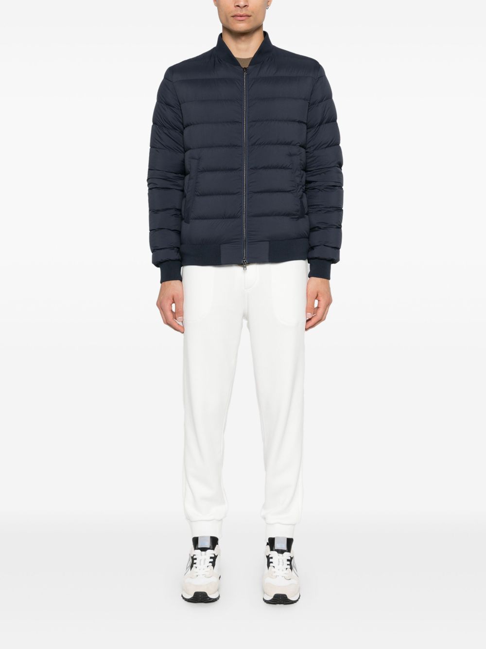 HERNO Men's Short Down Jacket with Baseball Collar