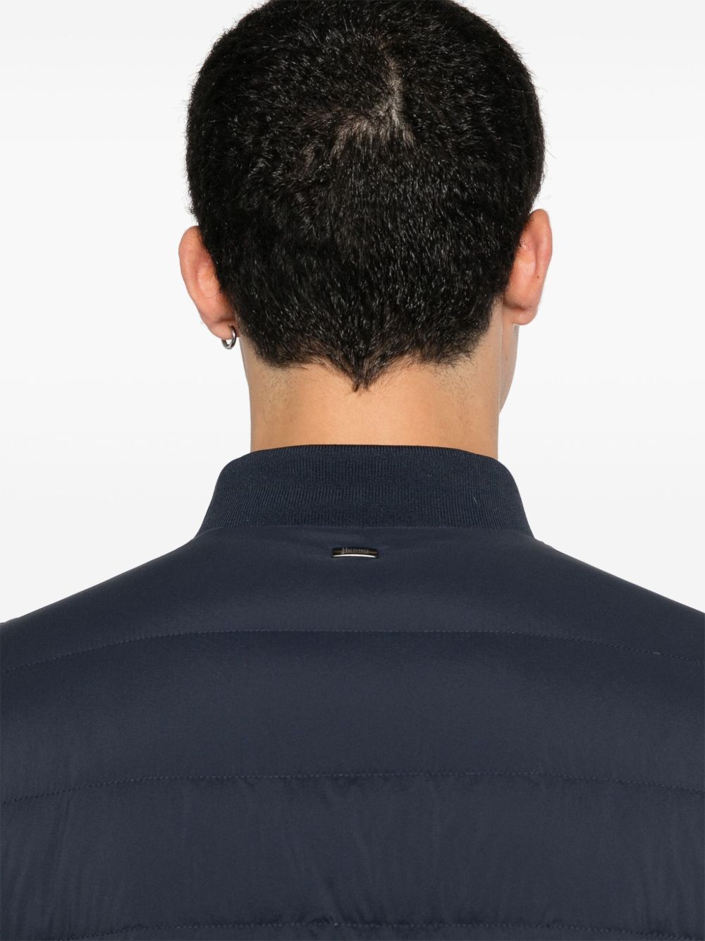 HERNO Men's Short Down Jacket with Baseball Collar