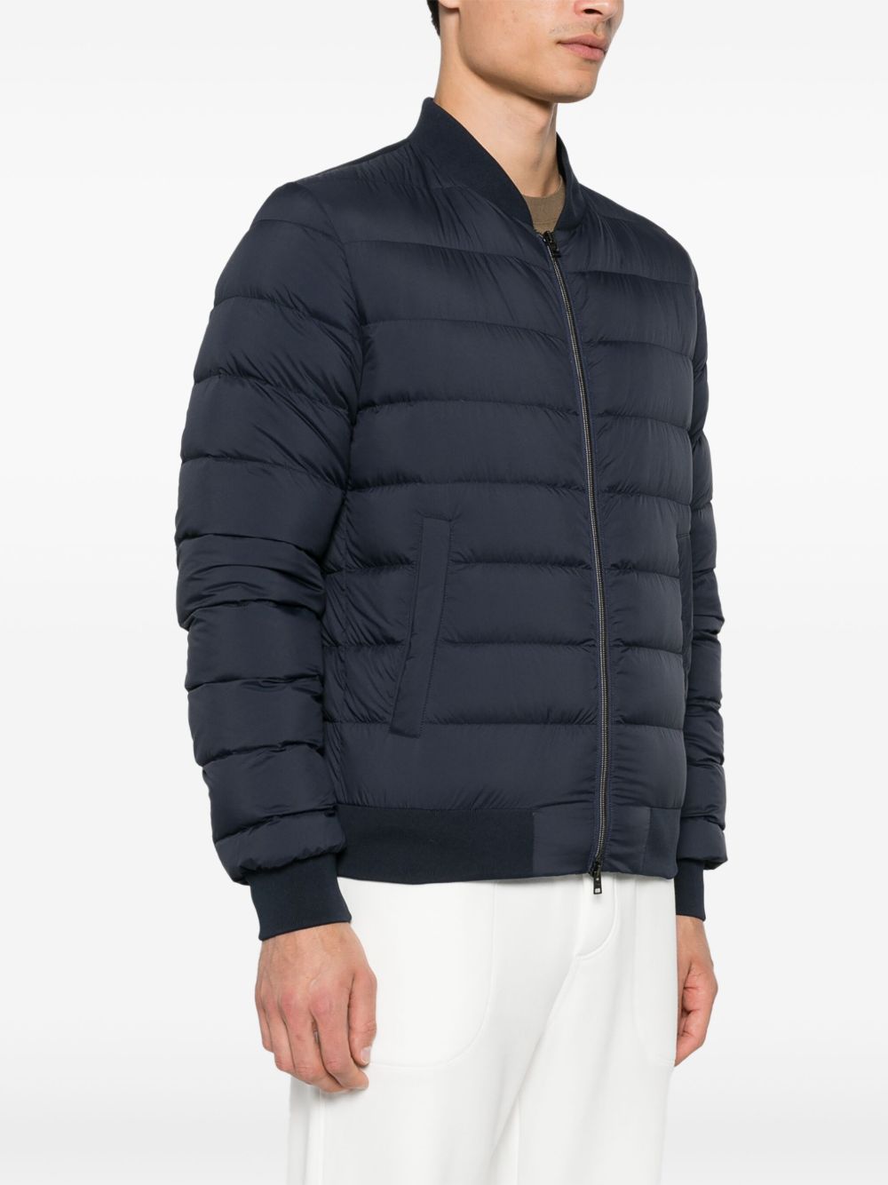 HERNO Men's Short Down Jacket with Baseball Collar