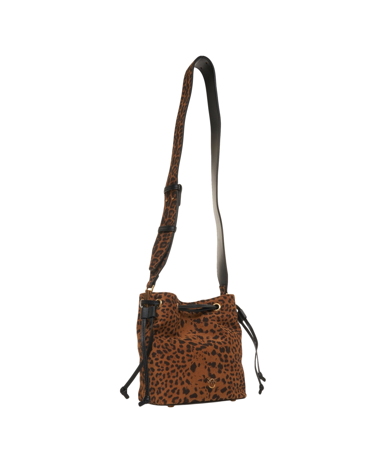 PINKO Mini Bucket Handbag with Animal Print Design