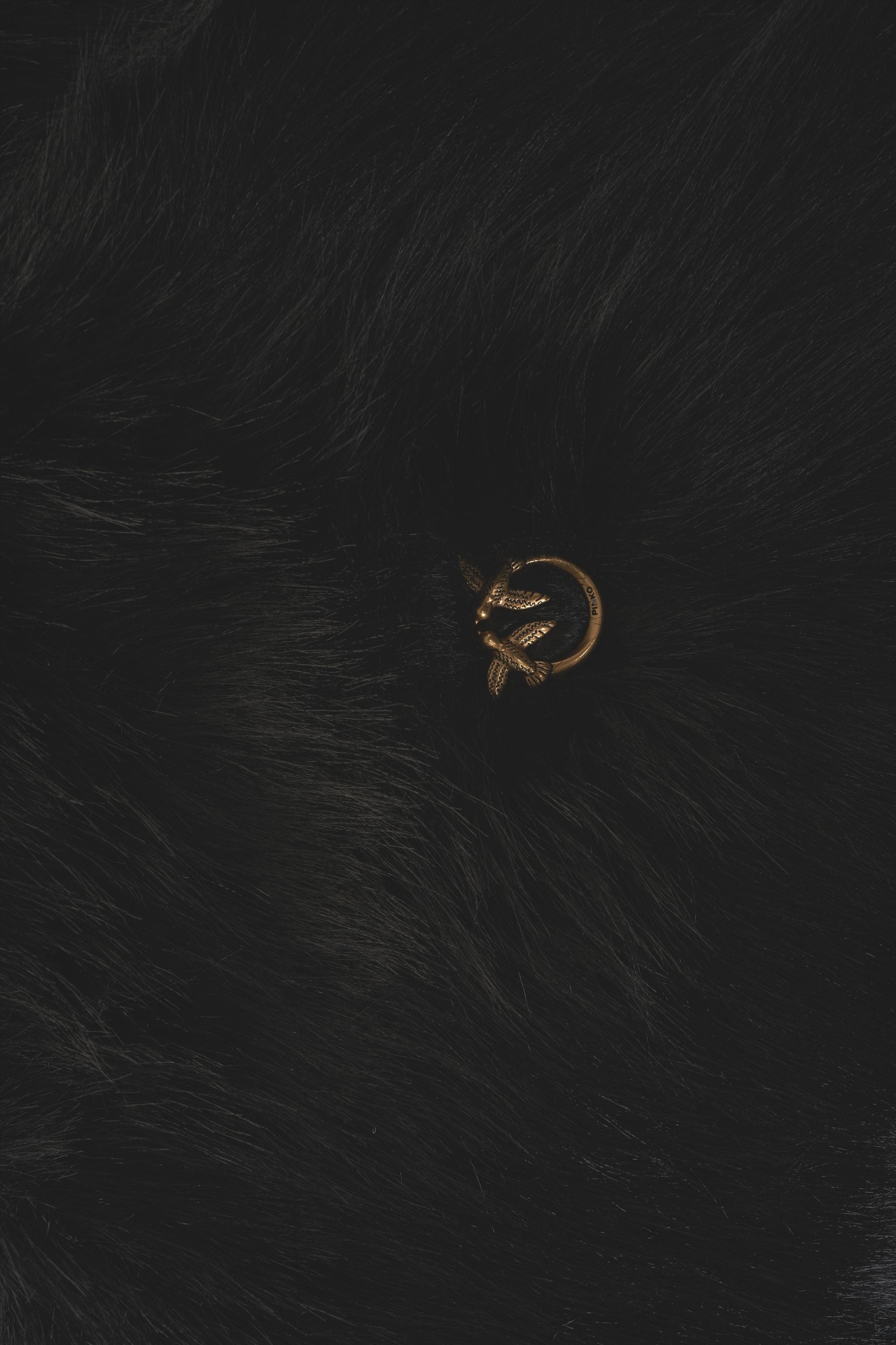 PINKO Faux Fur Shoulder Handbag - Spacious Design (37 x 22 x 9 cm)