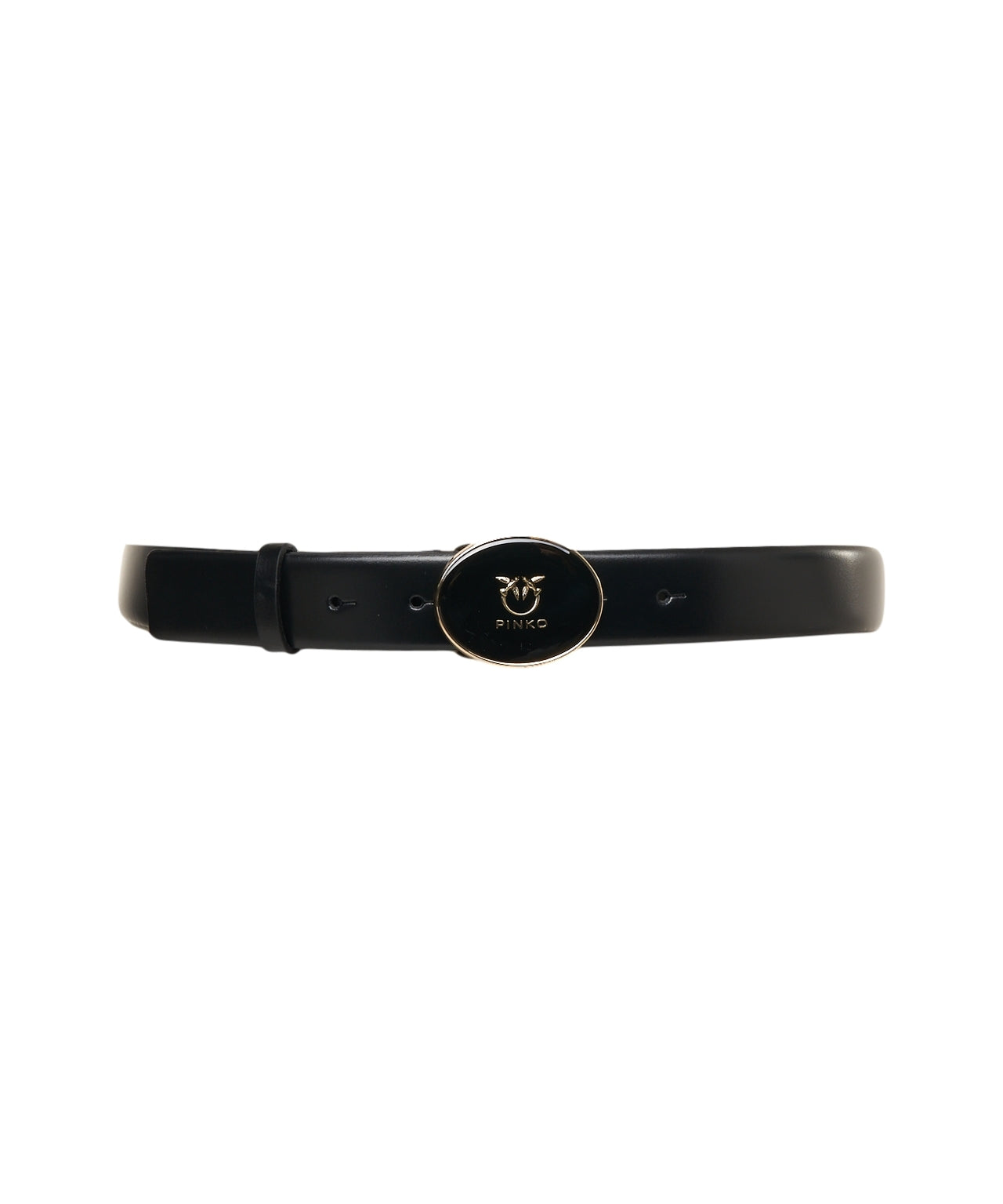 PINKO Elegant Logo Buckle Belt - 3 cm Width