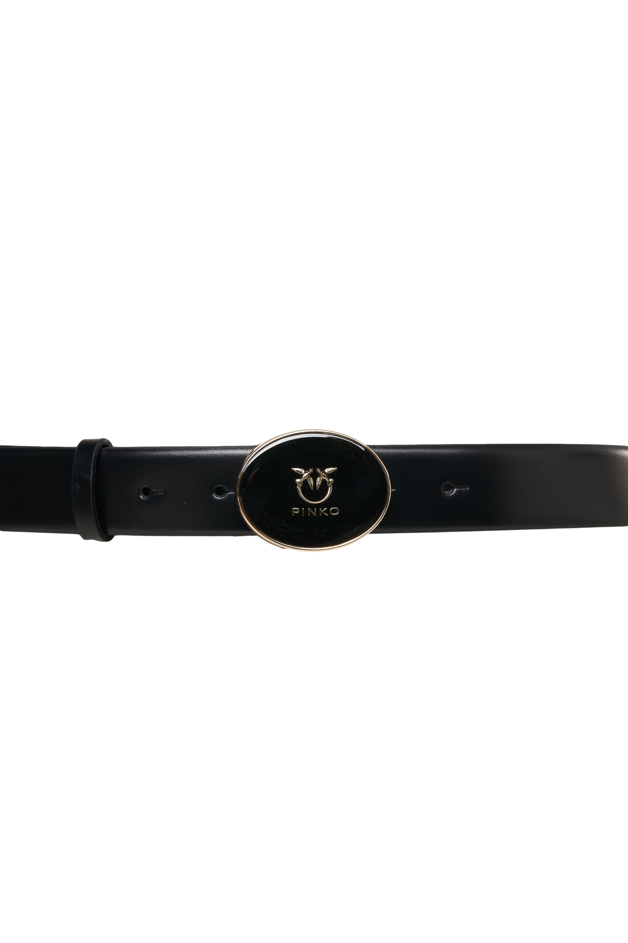 PINKO Elegant Logo Buckle Belt - 3 cm Width