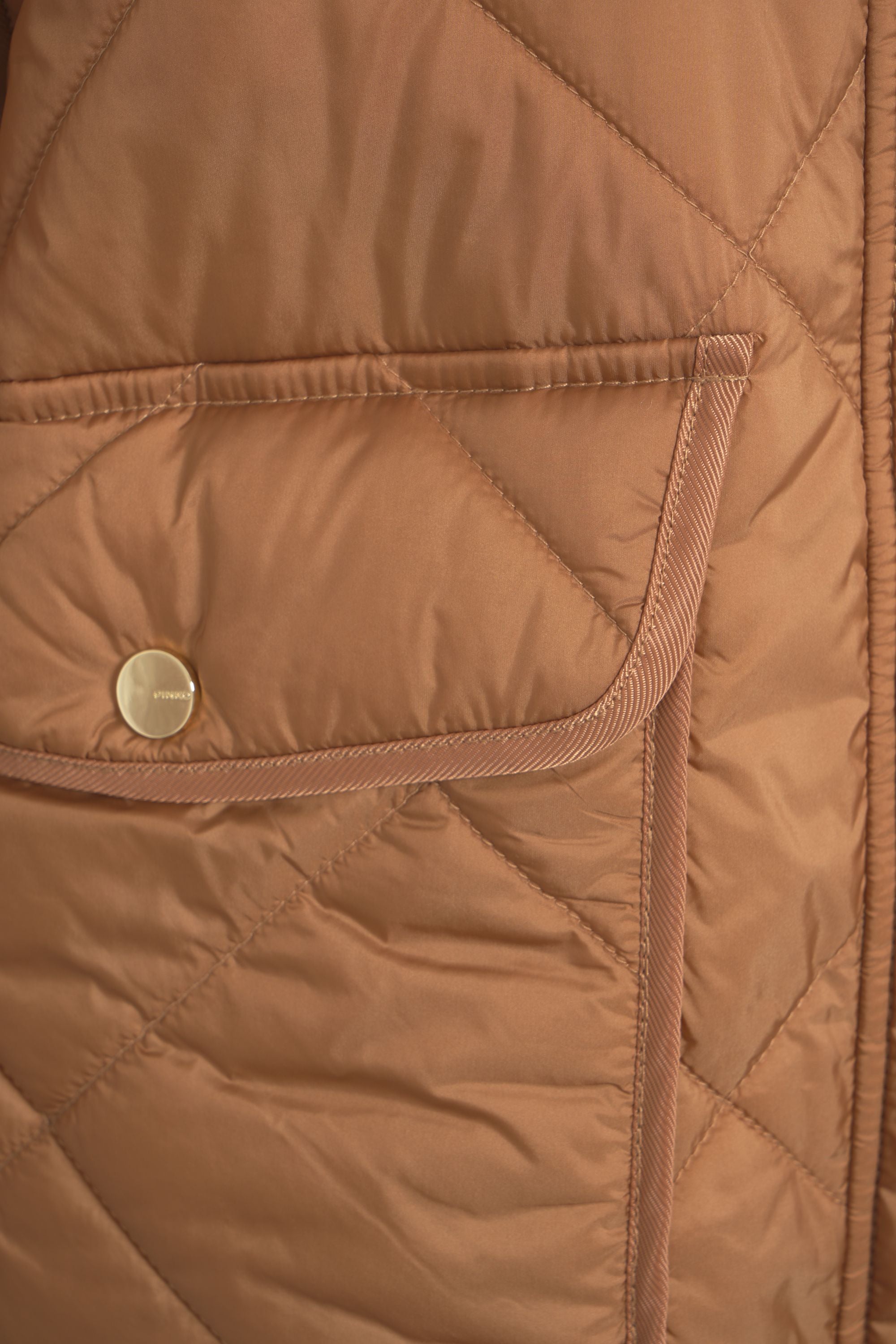 PINKO Quilted Jacket with High Collar and Flap Pockets - Oversized Fit