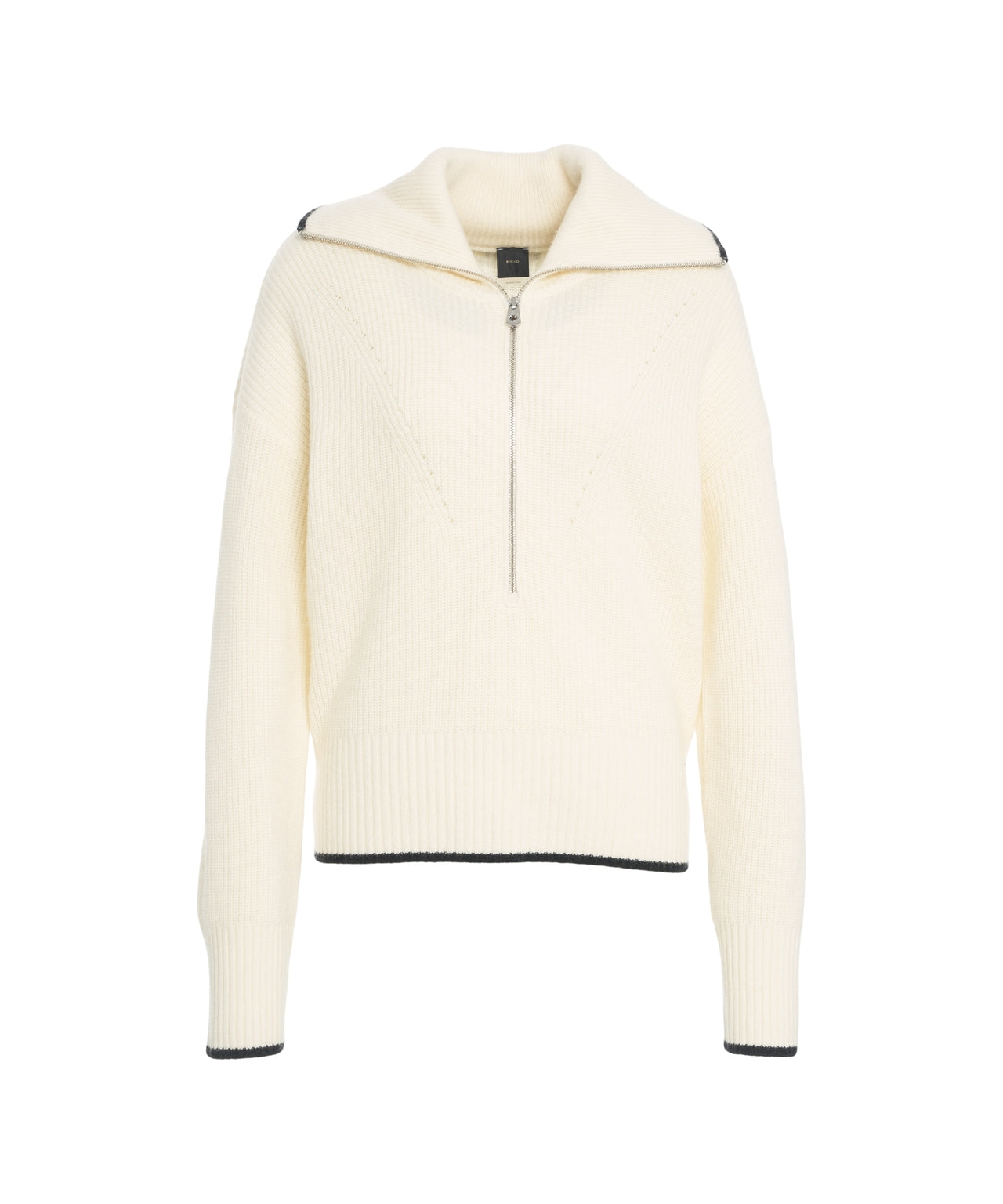 PINKO Chic Half-Zip Knit Jumper