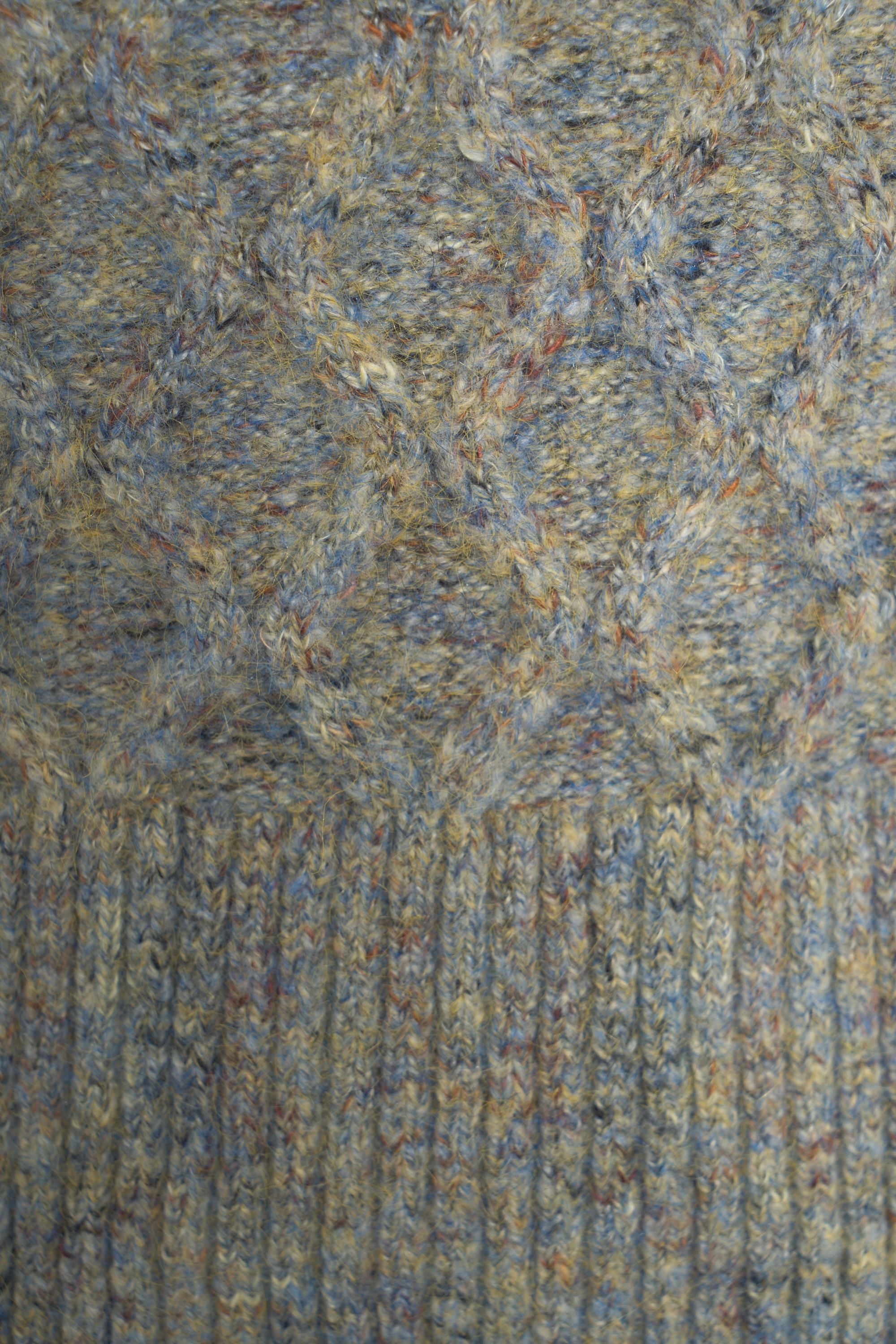 PINKO Elegant Cable-Knit Sweater with High Collar