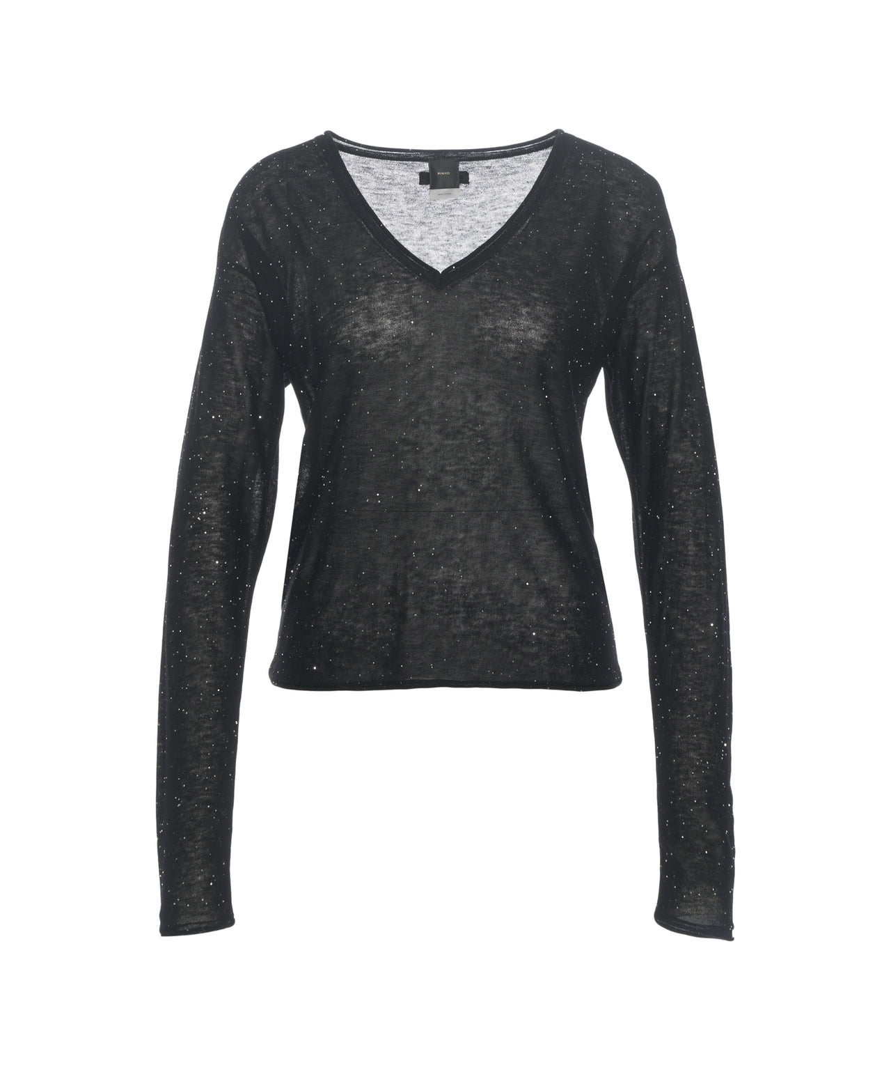 PINKO Glitter V-Neck Pullover