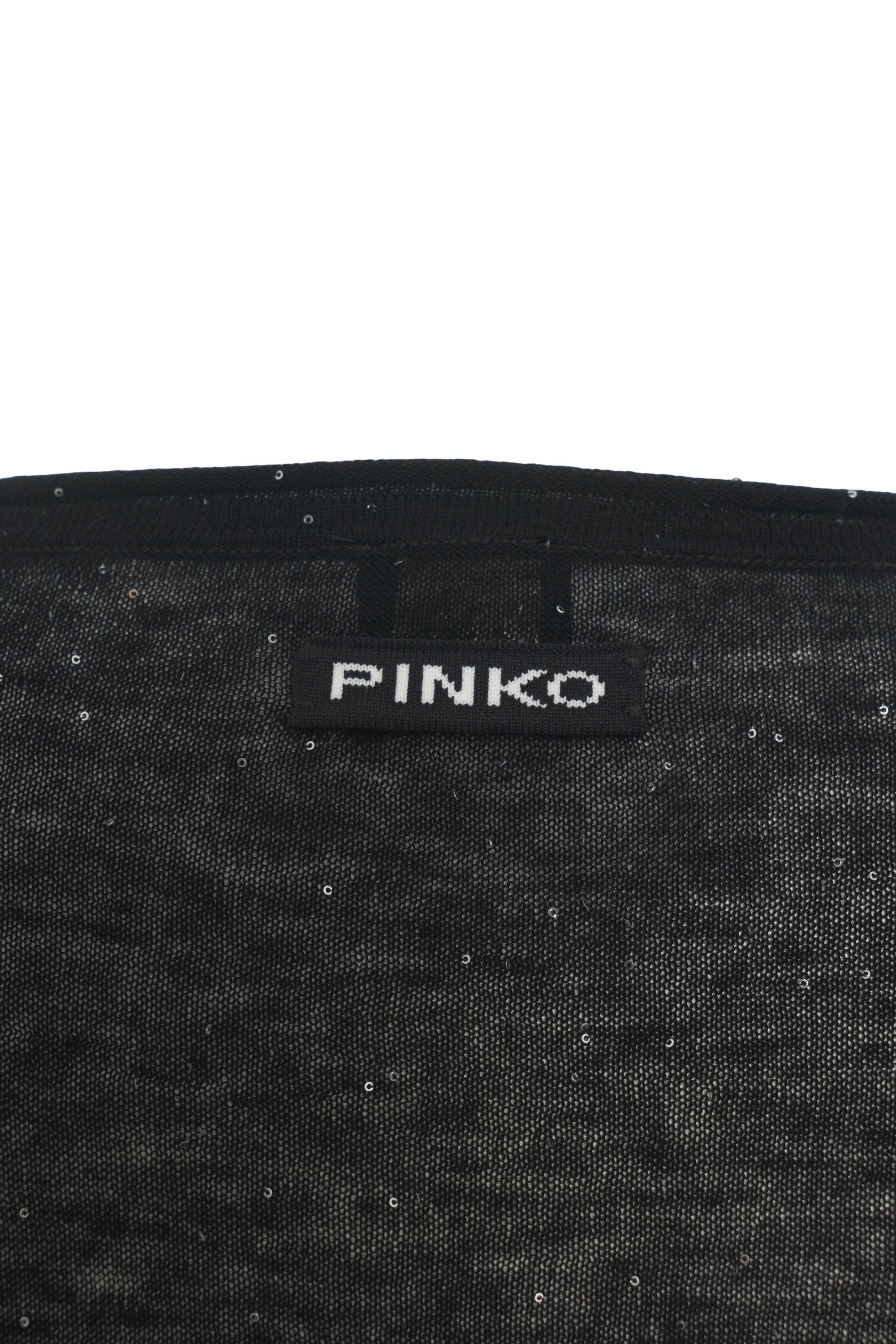 PINKO Glitter V-Neck Pullover