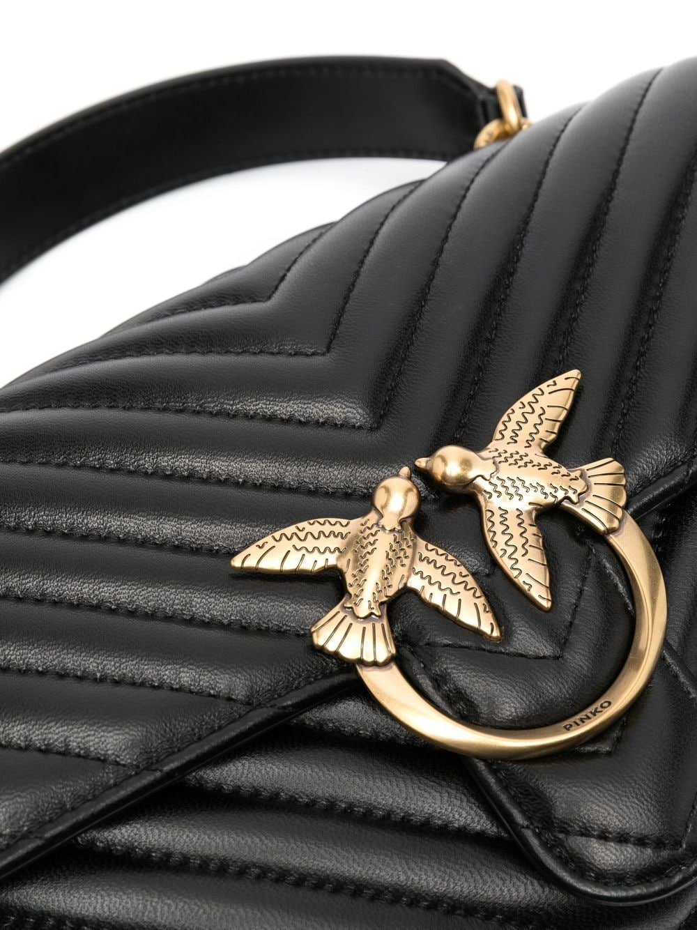 PINKO Chevron Quilted Mini Handbag - 17cm Height