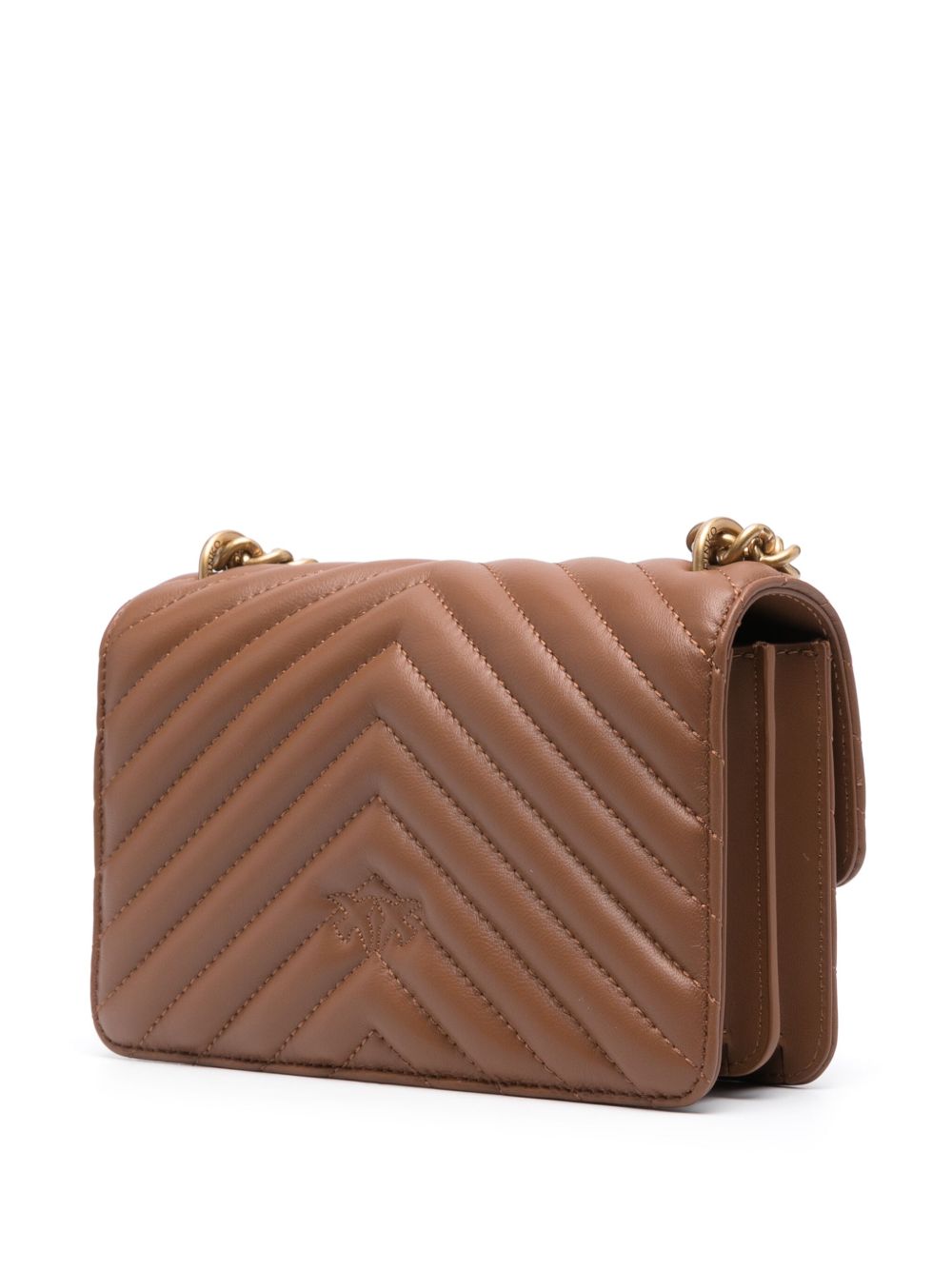PINKO Mini Chevron-Quilted Nappa Shoulder Handbag