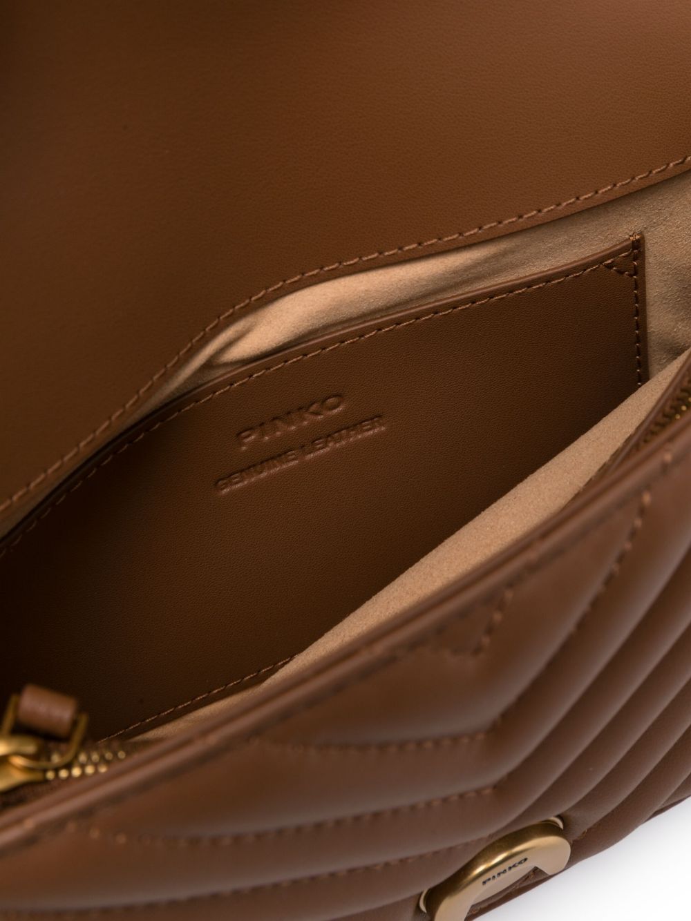 PINKO Mini Chevron-Quilted Nappa Shoulder Handbag