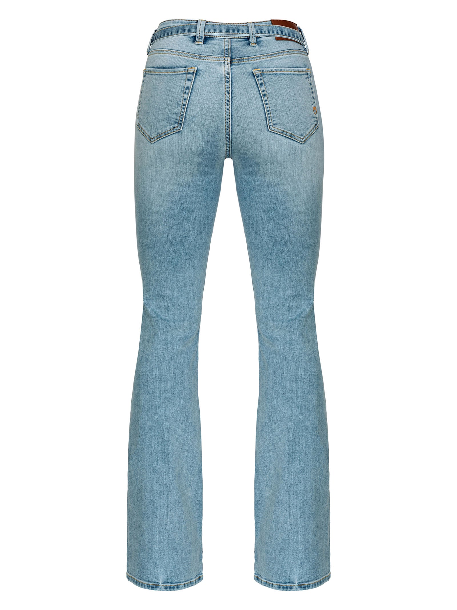 PINKO Vintage Flared Jeans with Unique Buckle