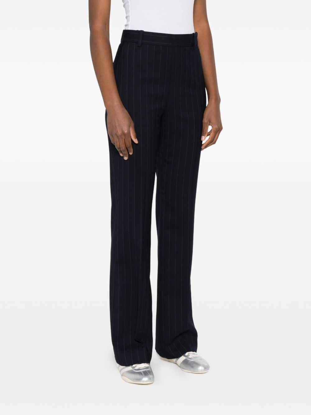 PINKO Tailored Pinstripe Straight-Leg Trousers for Women