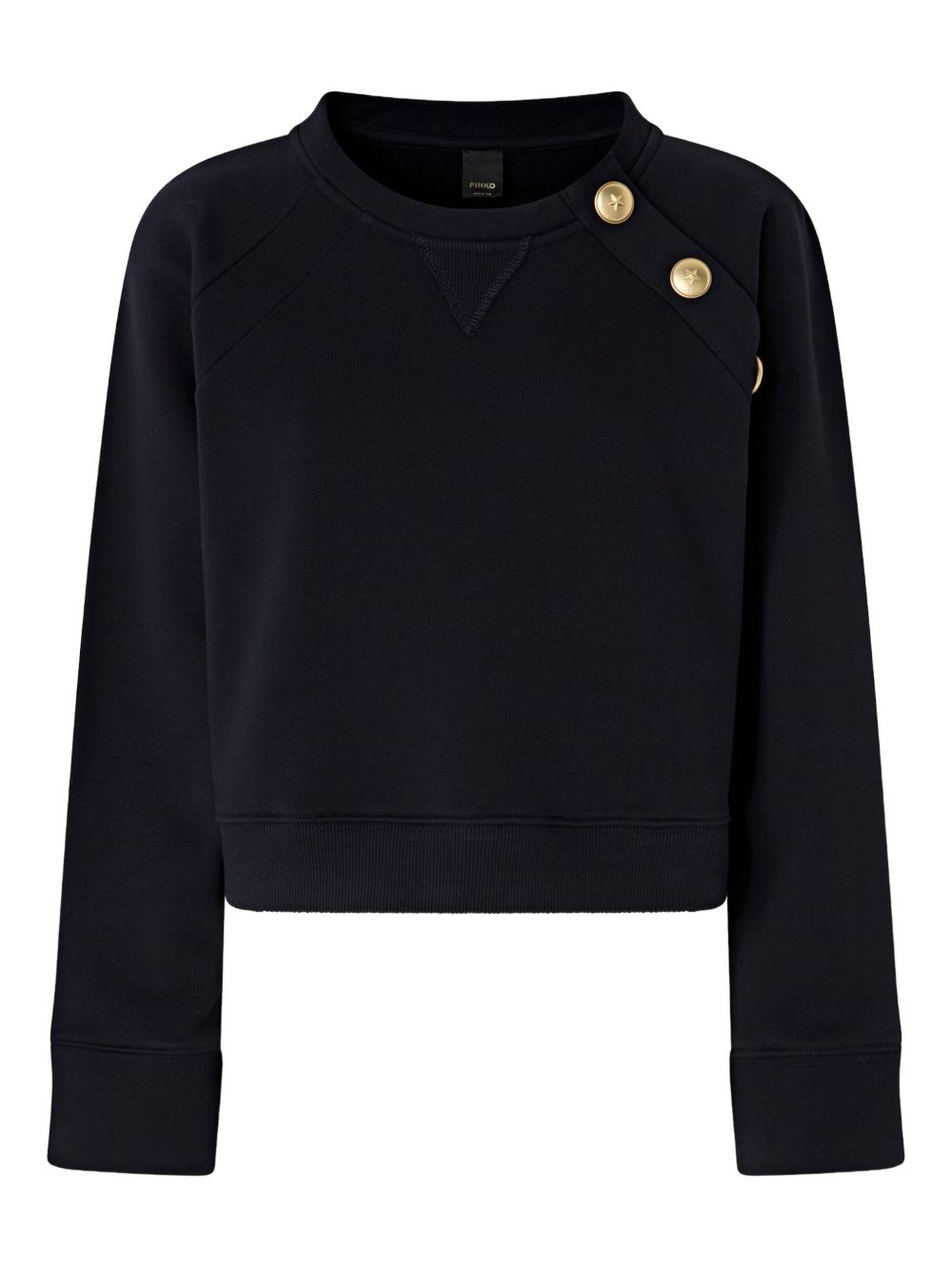 PINKO Stylish Women's Sweatshirt with Gold Star Buttons