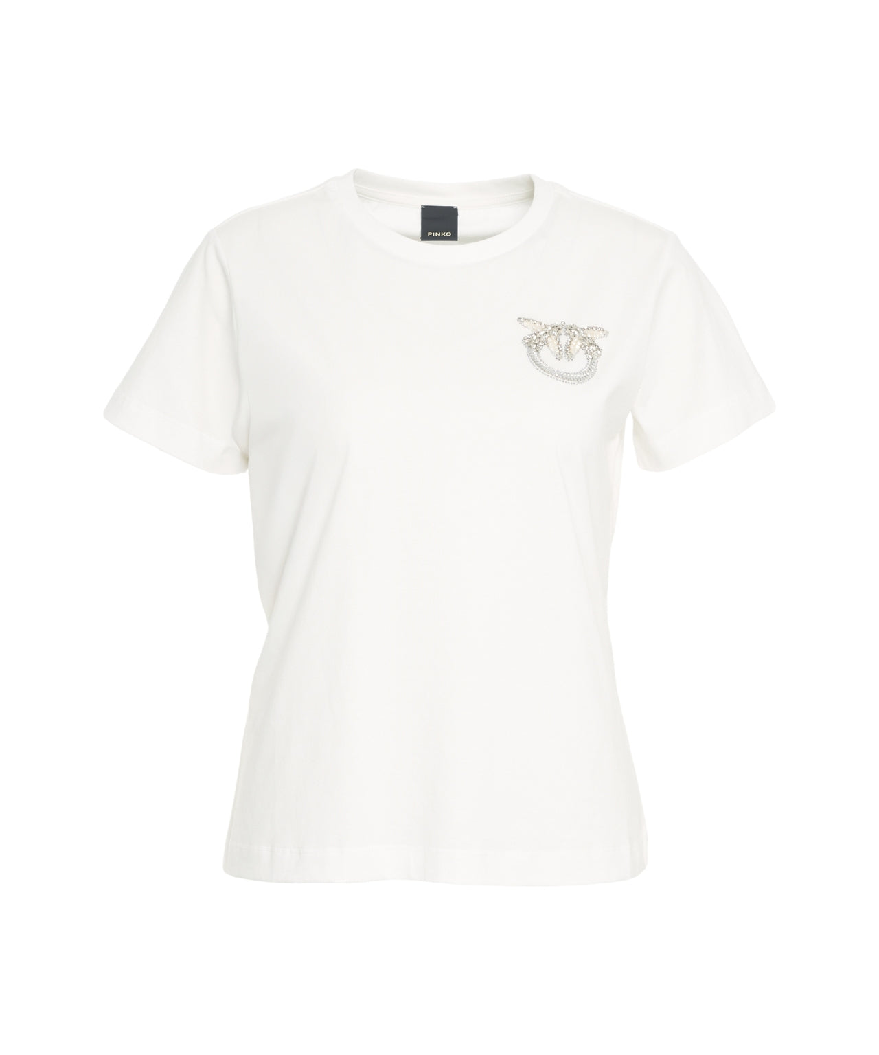 PINKO Elegant T-Shirt with Sparkling Appliqué for Women
