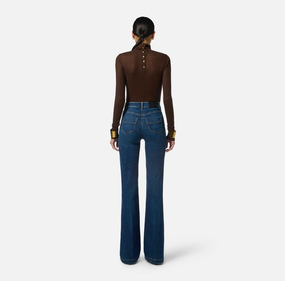 ELISABETTA FRANCHI Elegant High-Waisted Women's Pants