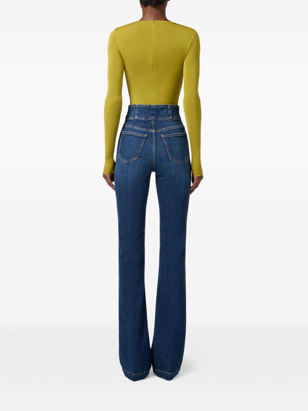 ELISABETTA FRANCHI High-Rise Bootcut Jeans