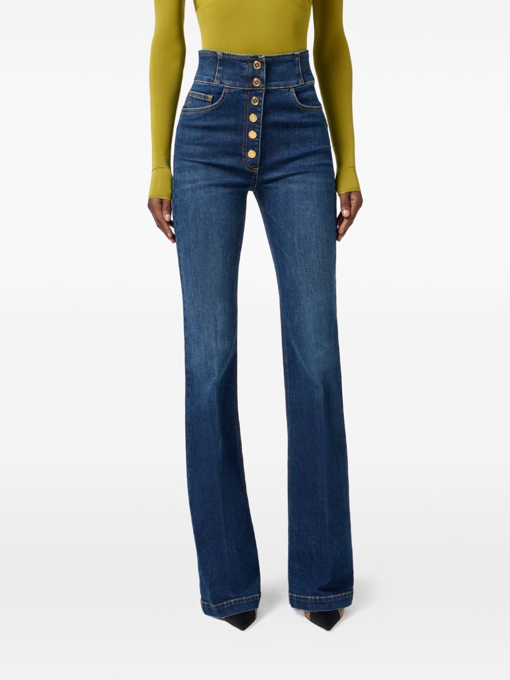 ELISABETTA FRANCHI High-Rise Bootcut Jeans