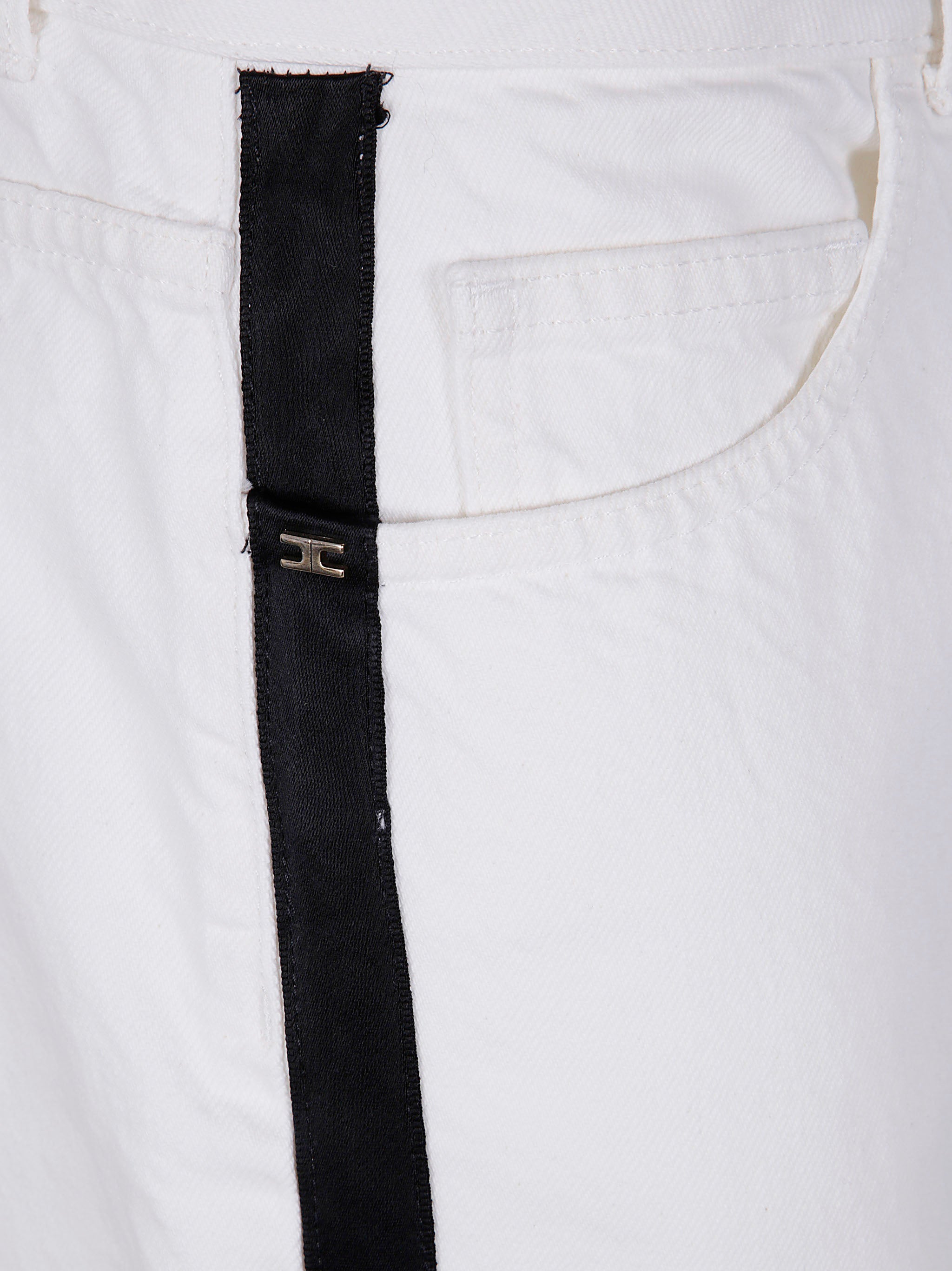 ELISABETTA FRANCHI Contrast Band Jeans for Women - FW25 Collection