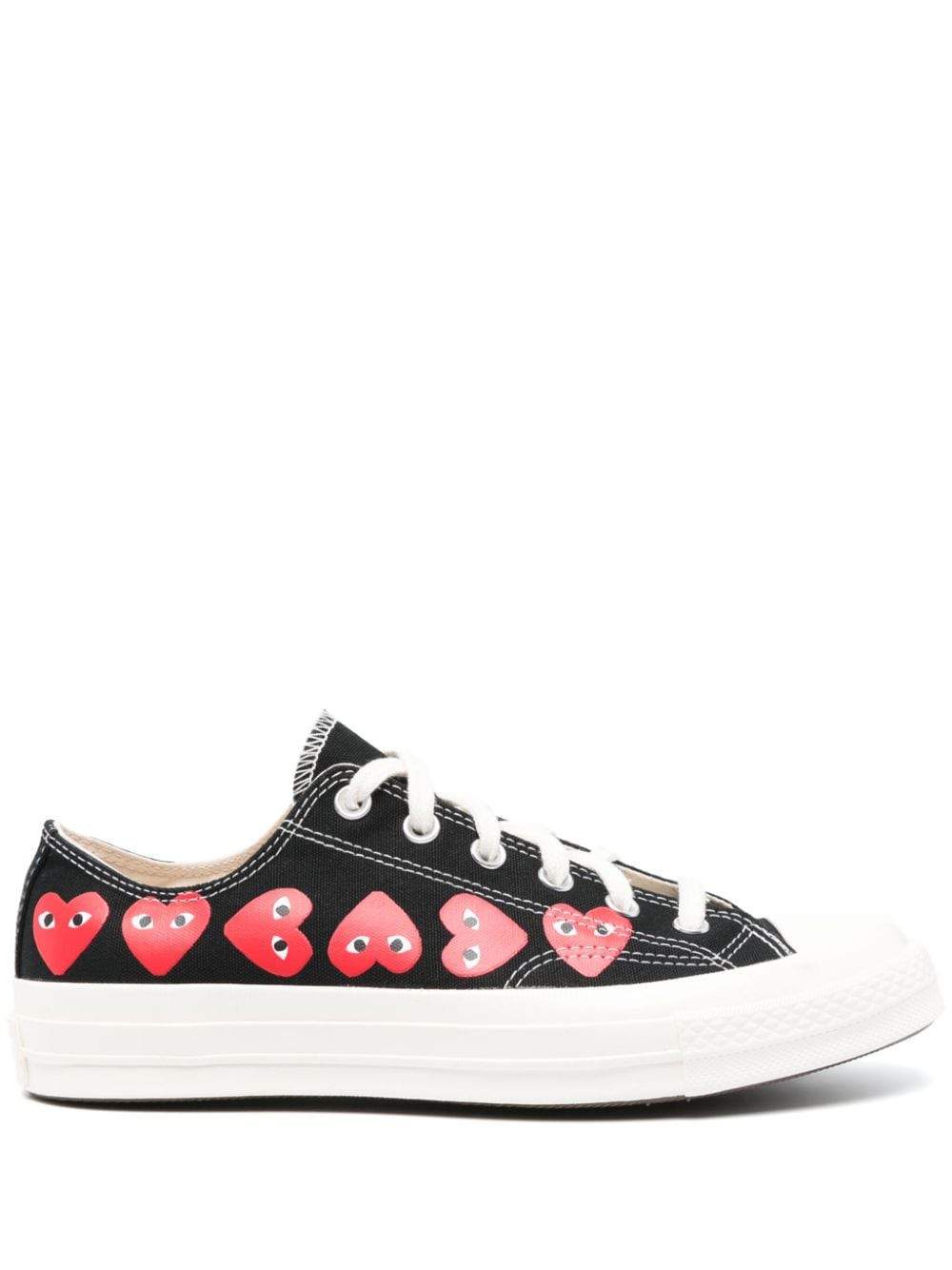 COMME DES GARÇONS PLAY Signature Heart Print Low-Top Sneakers