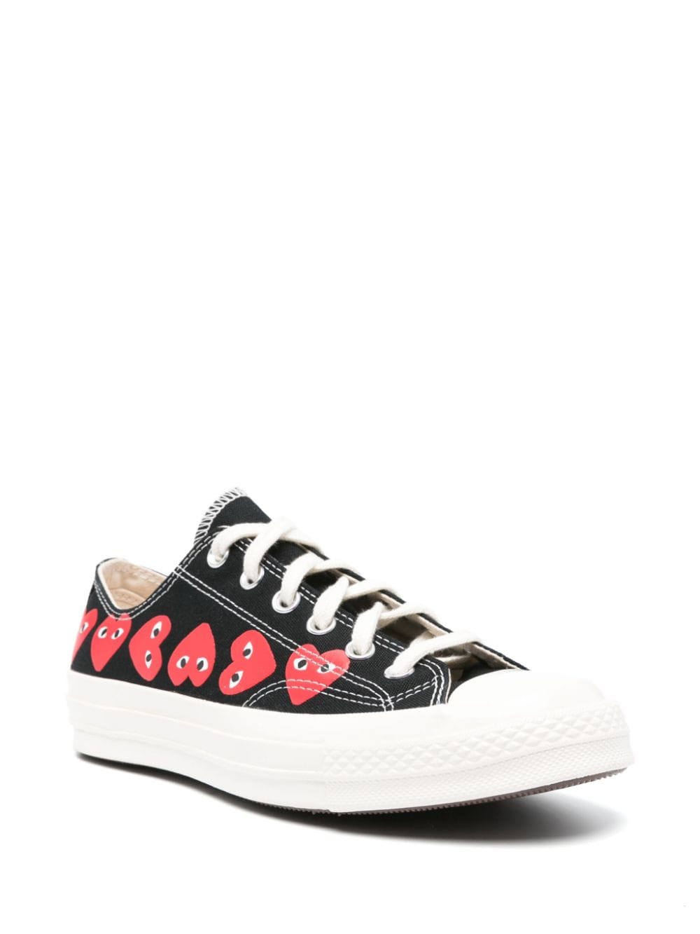 COMME DES GARÇONS PLAY Signature Heart Print Low-Top Sneakers