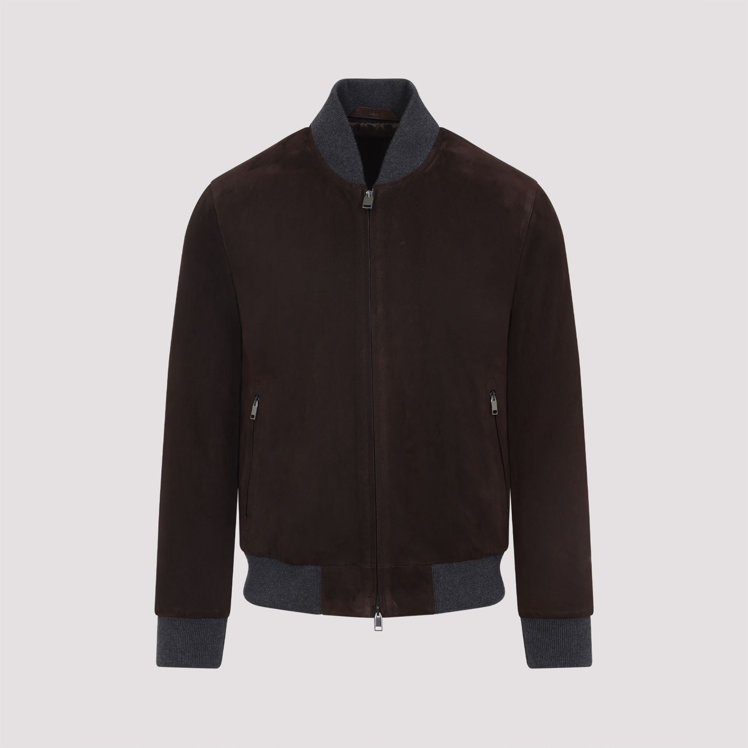 BRIONI Classic Suede Bomber Jacket for Men