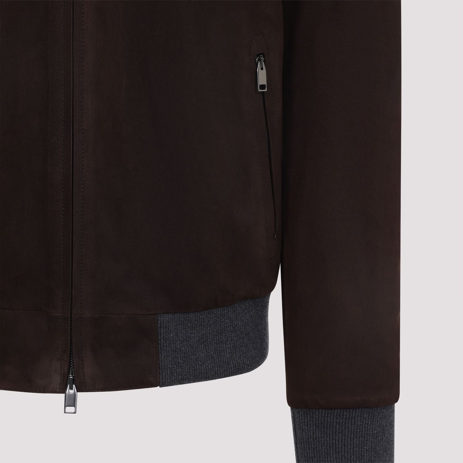 BRIONI Classic Suede Bomber Jacket for Men