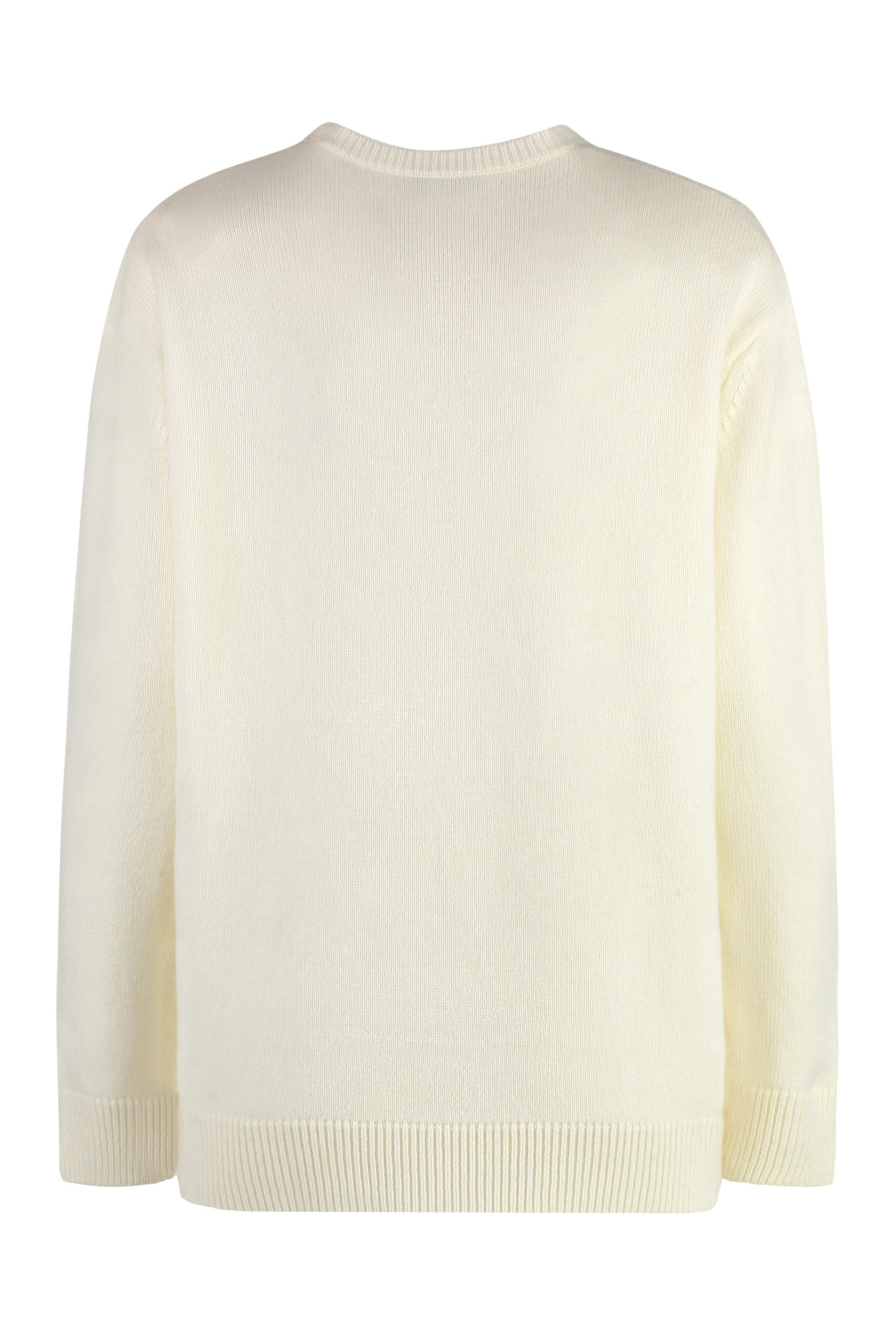 MAX MARA Wool and Cashmere Sweater with Sequin Embroidery