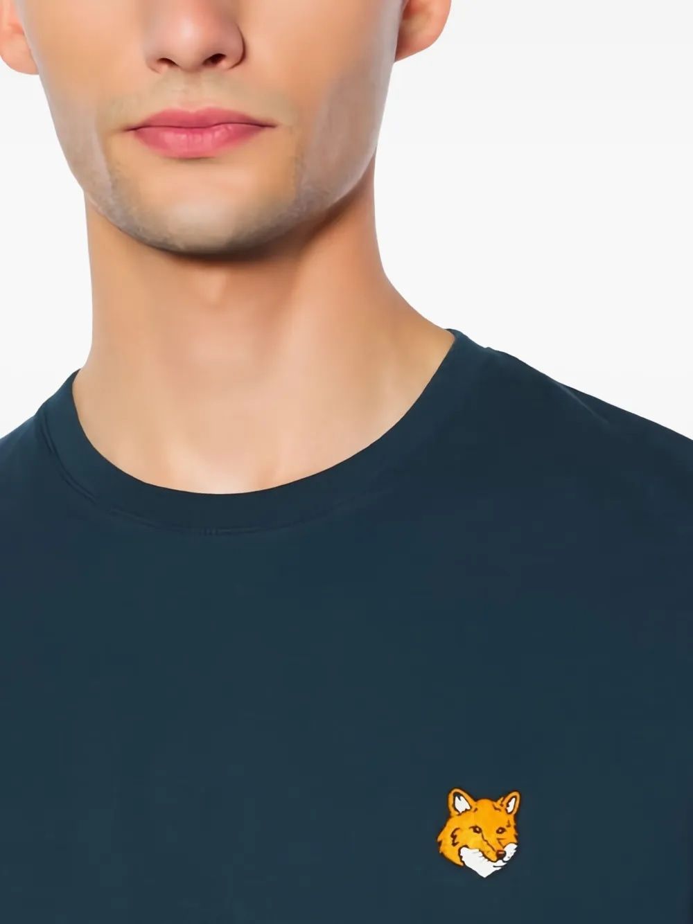 MAISON KITSUNÉ Crew Neck Cotton T-Shirt for Men