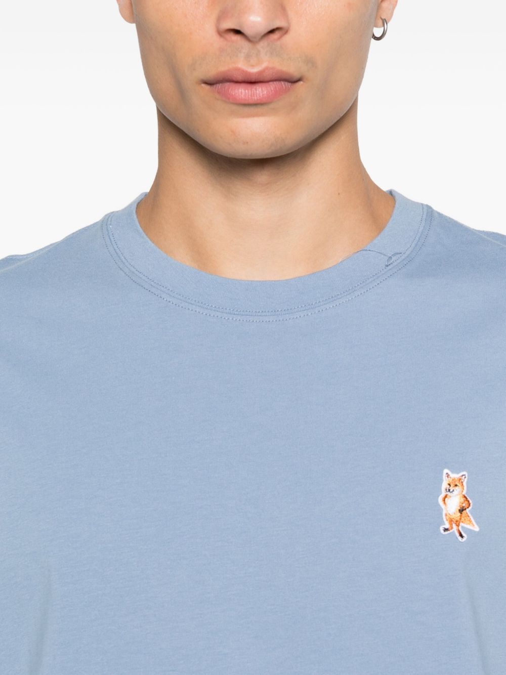 MAISON KITSUNÉ Men's Standing Fox Cotton T-Shirt