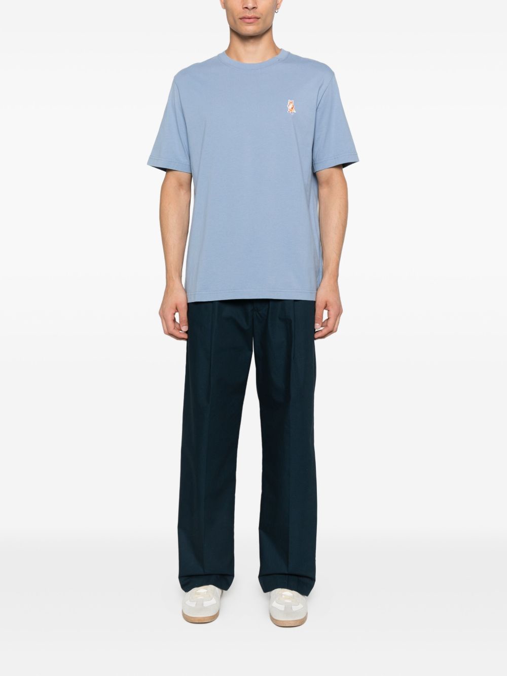 MAISON KITSUNÉ Men's Standing Fox Cotton T-Shirt