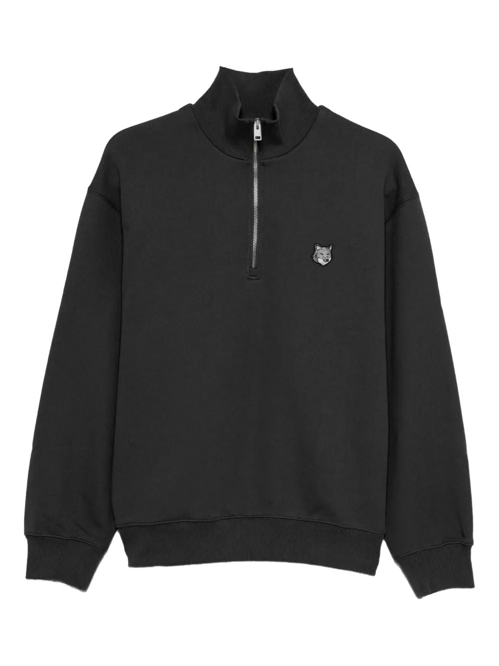 MAISON KITSUNÉ Comfort Half-Zip Sweatshirt with Fox Head Patch