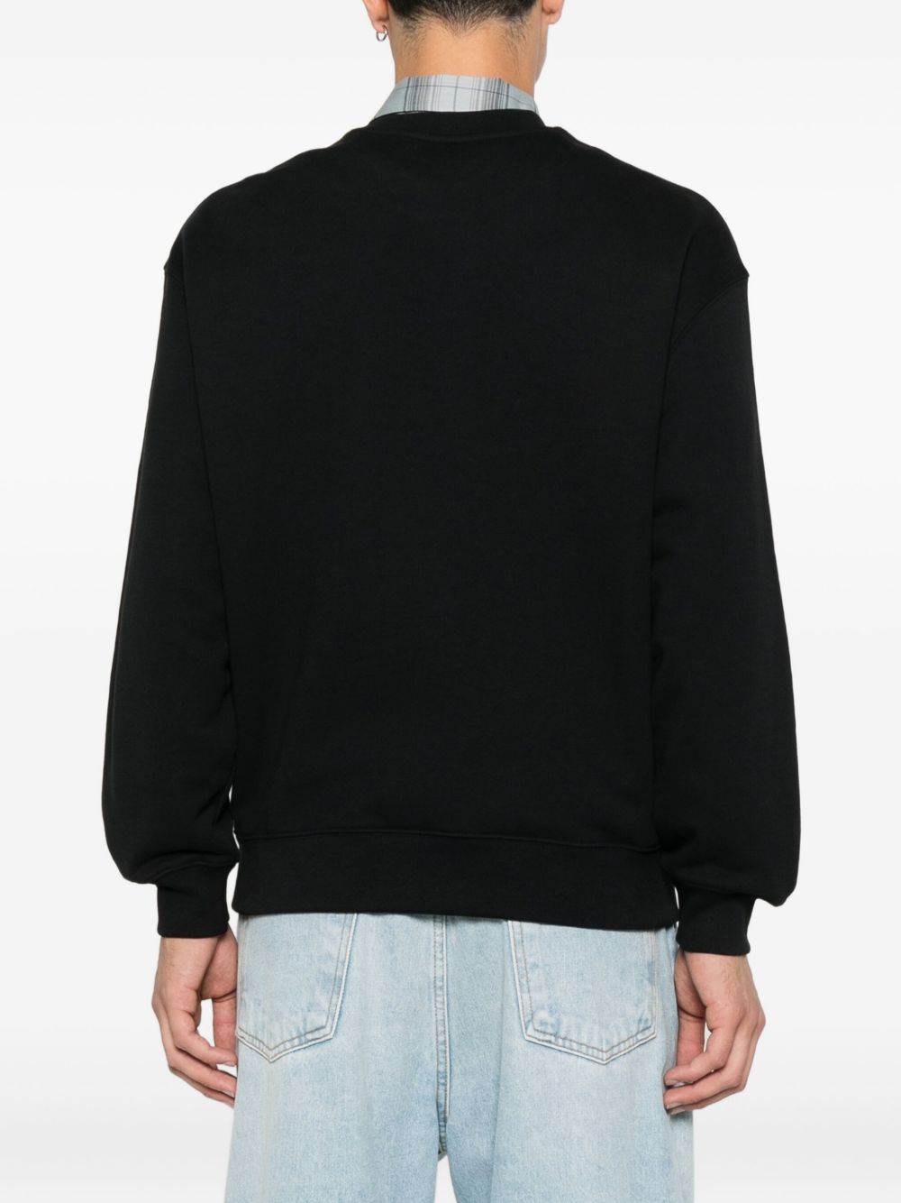 MAISON KITSUNÉ Classic Black Cotton Sweater for Men