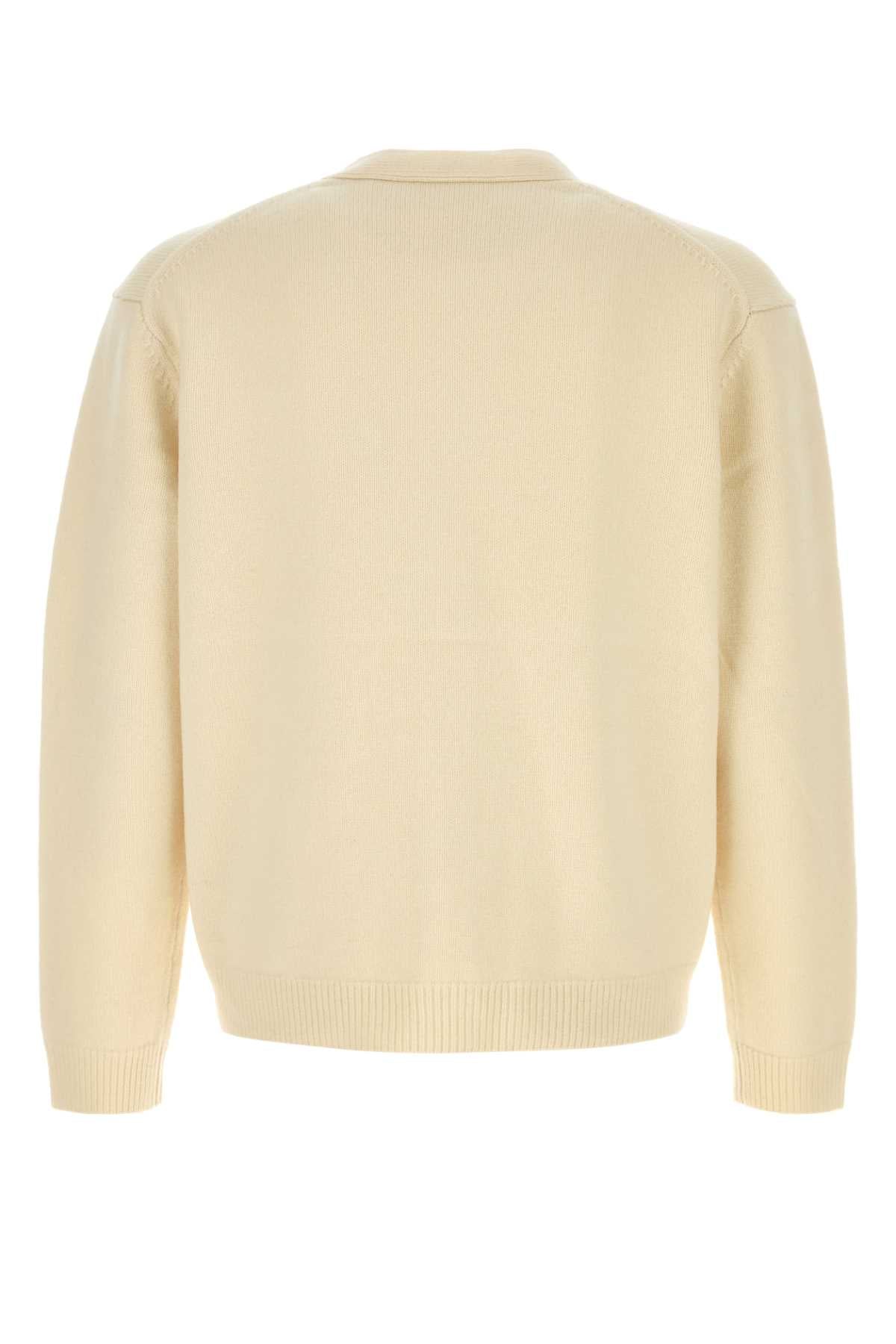 MAISON KITSUNÉ Wool Cardigan with Fox Head Intarsia for Men