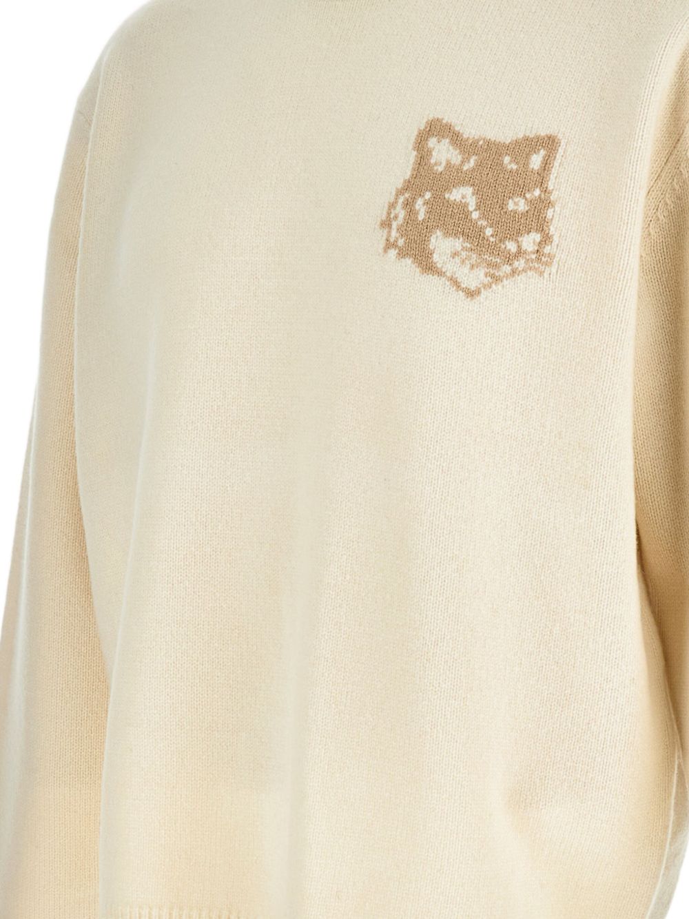 MAISON KITSUNÉ Fox Head Light Wool Jumper - Men's