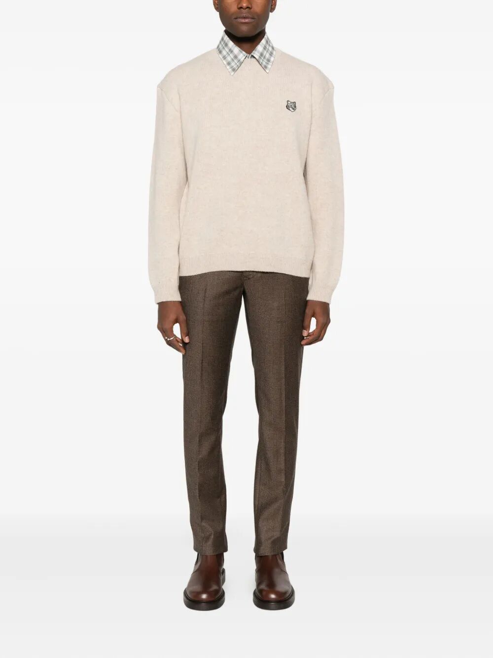 MAISON KITSUNÉ Fox Head Milan Lambswool Jumper
