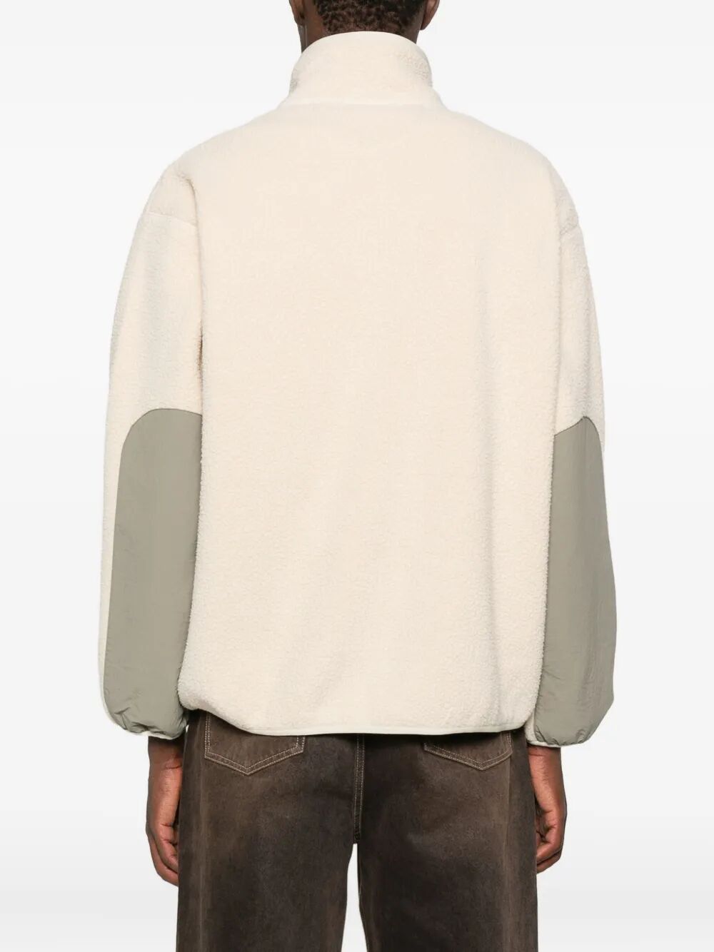 MAISON KITSUNÉ Men's Fleece Jacket with Front Zip Closure