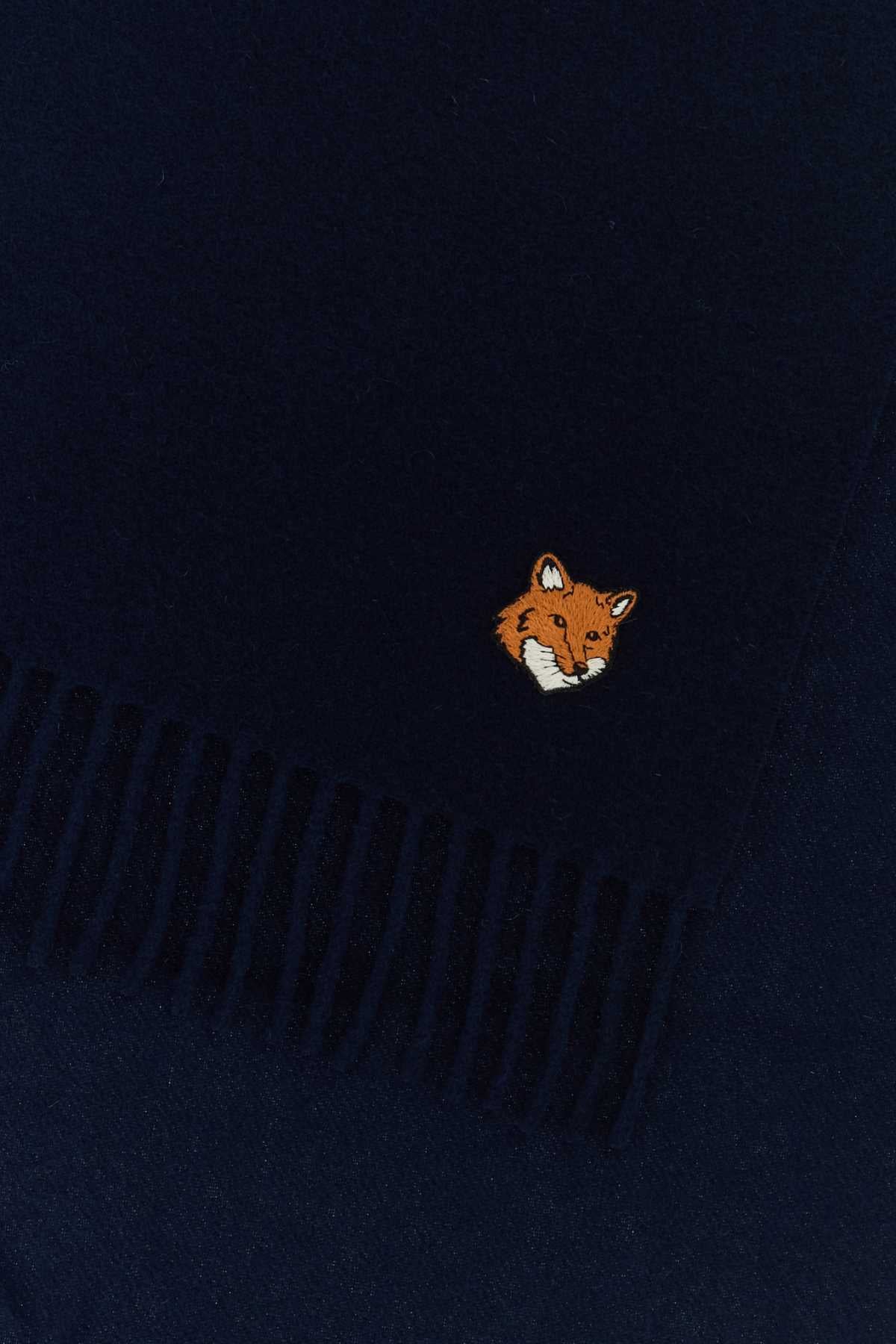 MAISON KITSUNÉ Classic Fox Head Scarf - Men's Wool Accessory