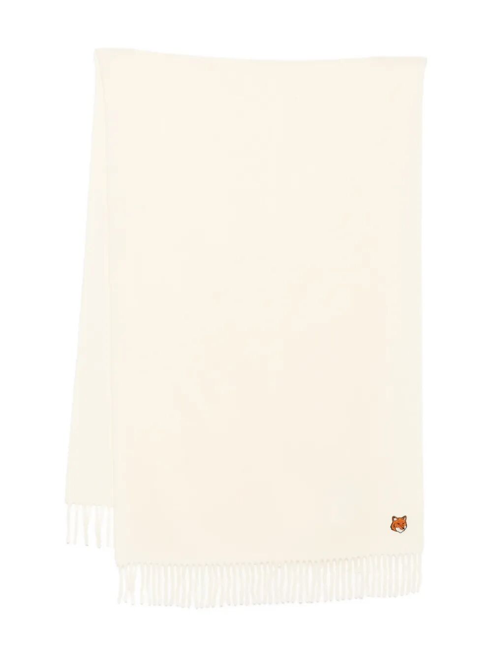 MAISON KITSUNÉ Men's Fox Head Wool Scarf